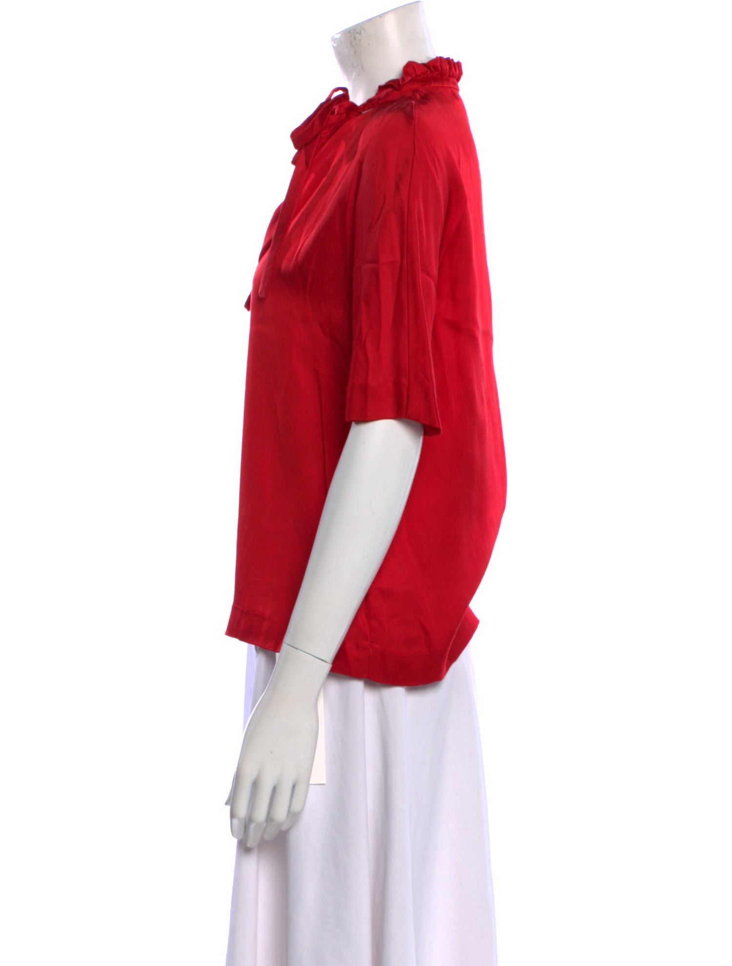 Sandro Silk Mock Neck Blouse